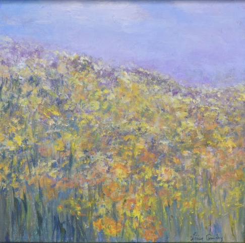 Field of Yellow Flowers III by Louise Guidry | Acrylic paint on canvas Field of Yellow Flowers III